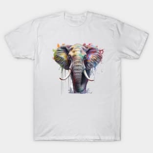 Elephant Splash Art: Majestic Fantasy Visualization #4 T-Shirt